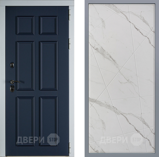 Дверь Заводские двери Стокгольм Флитта Мрамор белый в Фрязино