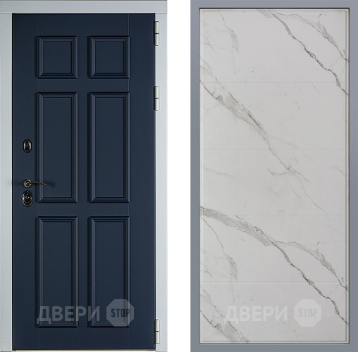 Дверь Заводские двери Стокгольм Тривия Мрамор белый в Фрязино