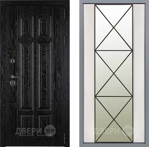 Дверь Заводские двери Мюнхен Зеркало Перфекто Структурное дерево в Фрязино