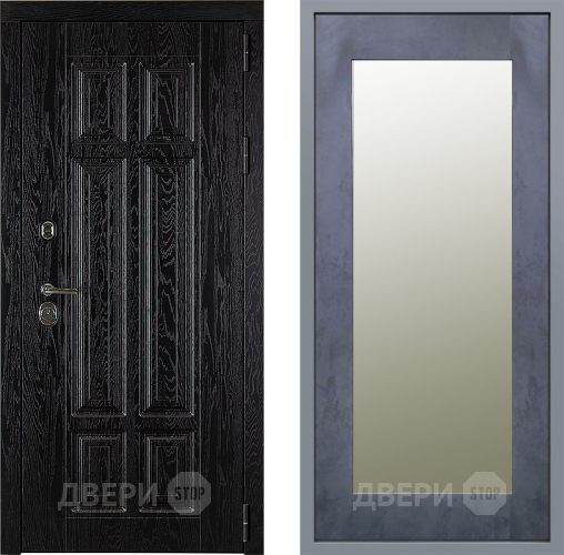 Дверь Заводские двери Мюнхен Зеркало Модерн Бетон темный в Фрязино