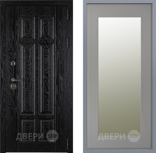 Дверь Заводские двери Мюнхен Зеркало Модерн Грей софт в Фрязино