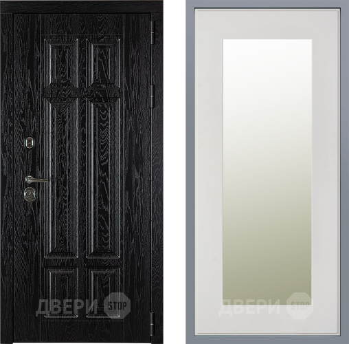 Дверь Заводские двери Мюнхен Зеркало Модерн Белый софт в Фрязино