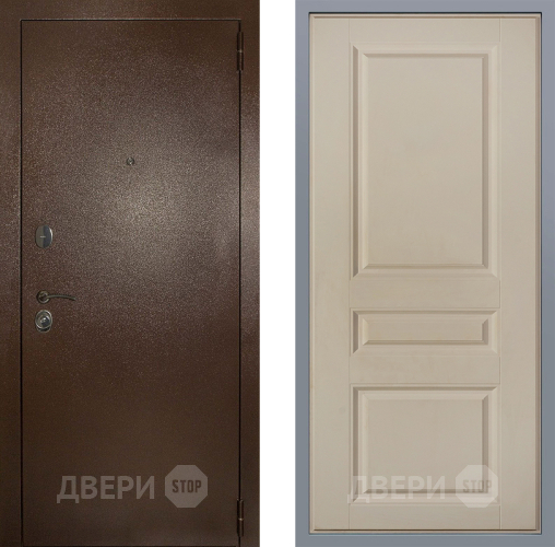 Дверь Заводские двери Эталон 3к антик медь Стокгольм Шампань в Фрязино