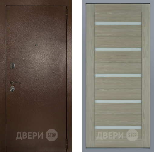 Дверь Заводские двери Эталон 3к антик медь СБ-1 Капучино в Фрязино