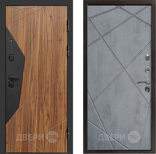 Входная металлическая Дверь Престиж Avangard Лучи Бетон темный в Фрязино