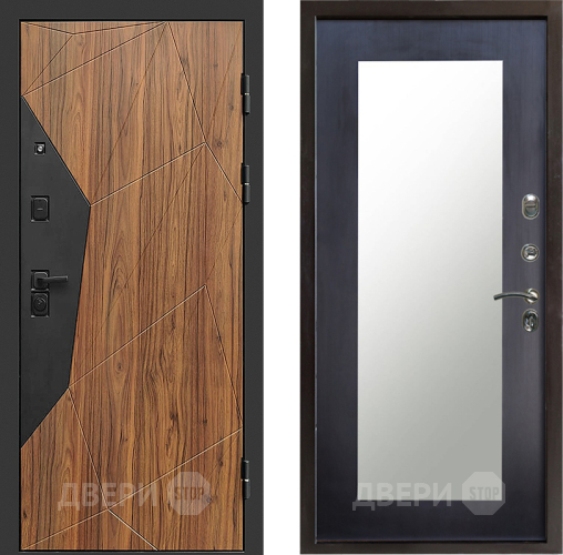 Входная металлическая Дверь Престиж Avangard Зеркло Пастораль Венге в Фрязино