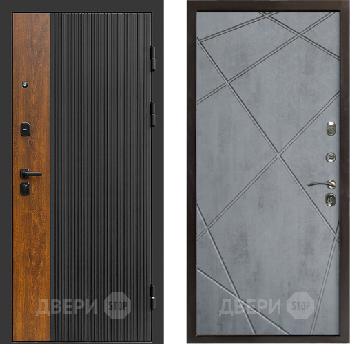 Входная металлическая Дверь Престиж Prestizh Лучи Бетон темный в Фрязино