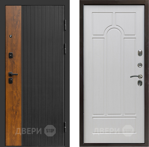 Входная металлическая Дверь Престиж Prestizh Арка Лиственница белая в Фрязино