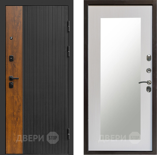 Входная металлическая Дверь Престиж Prestizh Зеркло Пастораль Лиственница белая в Фрязино