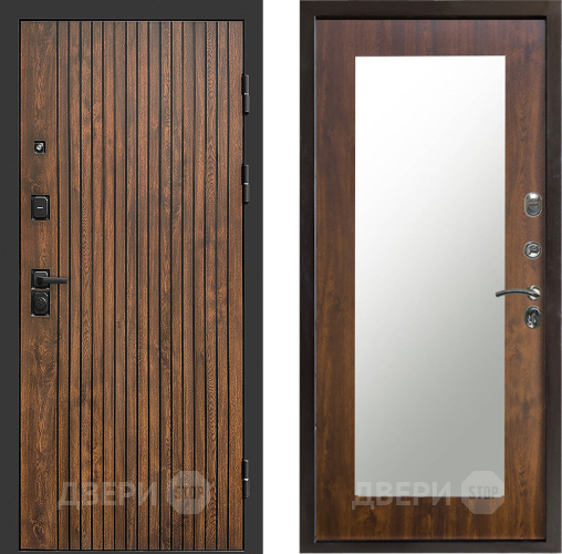 Входная металлическая Дверь Престиж Tvist Зеркло Пастораль Дуб в Фрязино