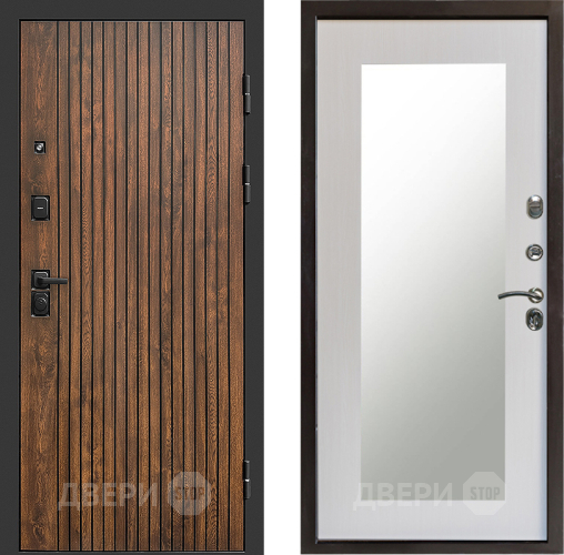 Входная металлическая Дверь Престиж Tvist Зеркло Пастораль Лиственница белая в Фрязино