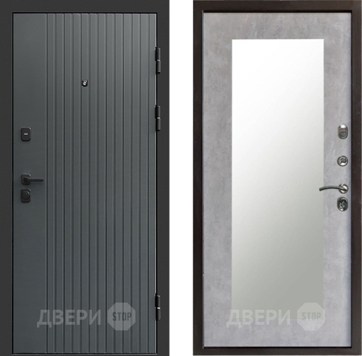 Дверь Престиж Tvist Grey Зеркло Пастораль Бетон светлый в Фрязино