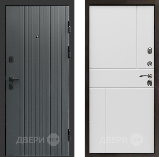 Входная металлическая Дверь Престиж Tvist Grey Горизонт Бетон белый в Фрязино