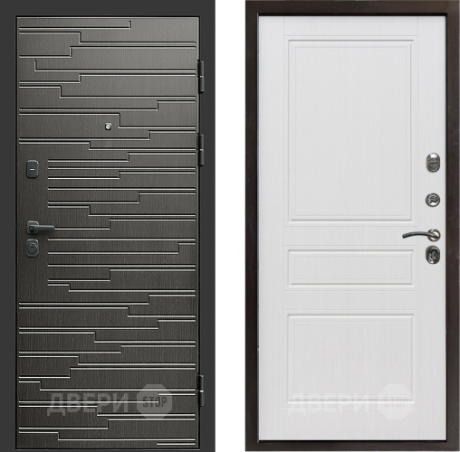 Входная металлическая Дверь Престиж Rivera Классика Белое дерево в Фрязино