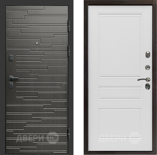 Входная металлическая Дверь Престиж Rivera Классика Лиственница белая в Фрязино