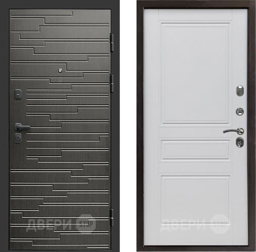 Входная металлическая Дверь Престиж Rivera Классика Белый матовый в Фрязино