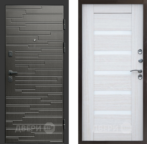 Входная металлическая Дверь Престиж Rivera Царга Лиственница белая в Фрязино