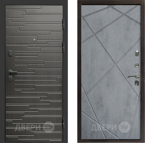 Входная металлическая Дверь Престиж Rivera Лучи Бетон темный в Фрязино
