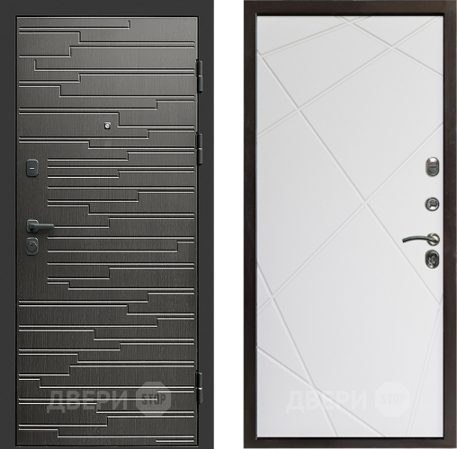 Входная металлическая Дверь Престиж Rivera Лучи Бетон белый в Фрязино