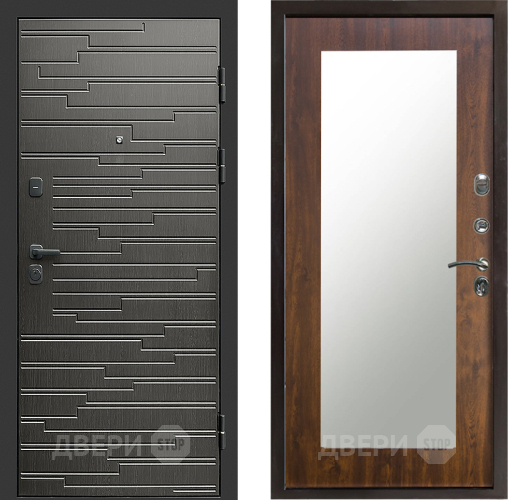 Входная металлическая Дверь Престиж Rivera Зеркло Пастораль Дуб в Фрязино