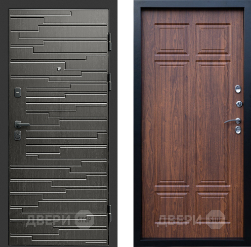 Входная металлическая Дверь Престиж Rivera Премиум Орех темный в Фрязино