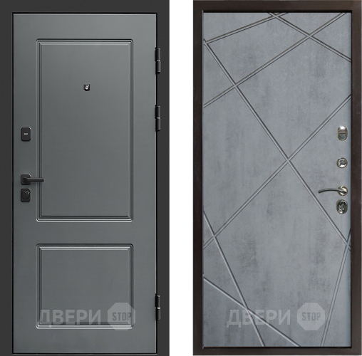 Входная металлическая Дверь Престиж Verona Лучи Бетон темный в Фрязино