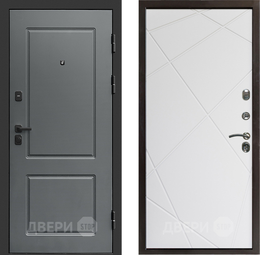 Входная металлическая Дверь Престиж Verona Лучи Бетон белый в Фрязино