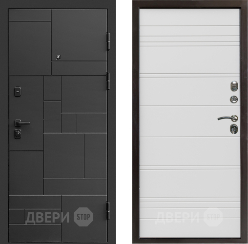 Входная металлическая Дверь Престиж Kvadro Line Белый в Фрязино