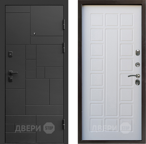 Входная металлическая Дверь Престиж Kvadro Престиж Белое дерево в Фрязино