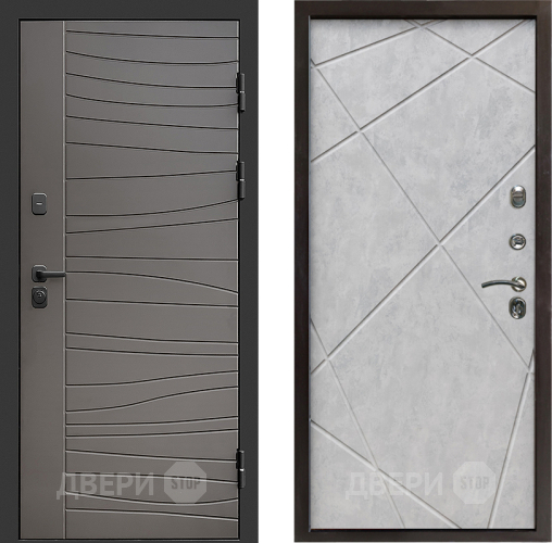 Входная металлическая Дверь Престиж Siciliya Лучи Бетон светлый в Фрязино