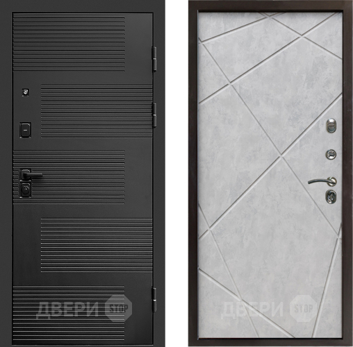 Входная металлическая Дверь Престиж Favorit Лучи Бетон светлый в Фрязино