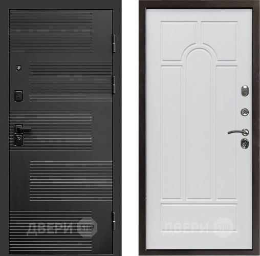 Входная металлическая Дверь Престиж Favorit Арка Белое дерево в Фрязино