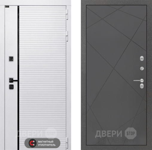 Входная металлическая Дверь Лабиринт (LABIRINT) Royal 24 Графит софт в Фрязино