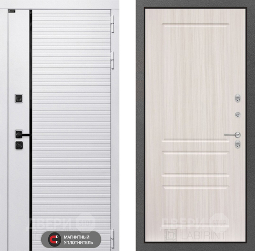 Входная металлическая Дверь Лабиринт (LABIRINT) Royal 03 Сандал белый в Фрязино