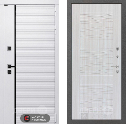 Входная металлическая Дверь Лабиринт (LABIRINT) Royal 06 Сандал белый в Фрязино