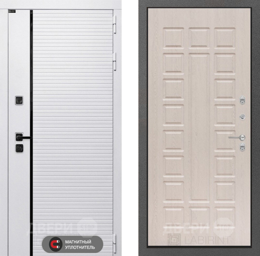 Входная металлическая Дверь Лабиринт (LABIRINT) Royal 04 Беленый дуб в Фрязино