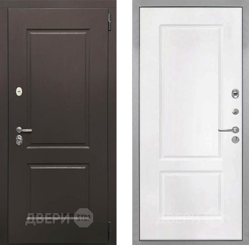 Входная металлическая Дверь Интекрон (INTECRON) Кампо КВ-2 Белый матовый в Фрязино