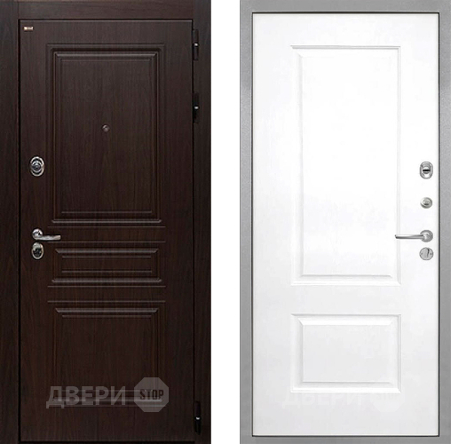 Входная металлическая Дверь Интекрон (INTECRON) Брайтон Тиковое Дерево Альба Роял Вуд белый в Фрязино