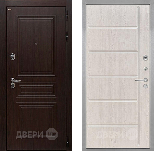 Входная металлическая Дверь Интекрон (INTECRON) Брайтон Тиковое Дерево ФЛ-102 Сосна белая в Фрязино
