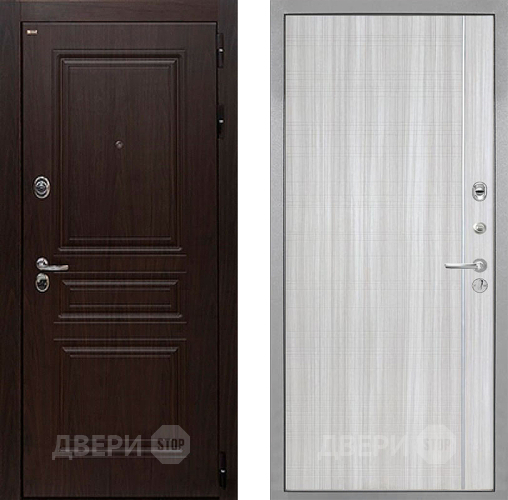 Входная металлическая Дверь Интекрон (INTECRON) Брайтон Тиковое Дерево В-07 с молдингом Сандал белый в Фрязино