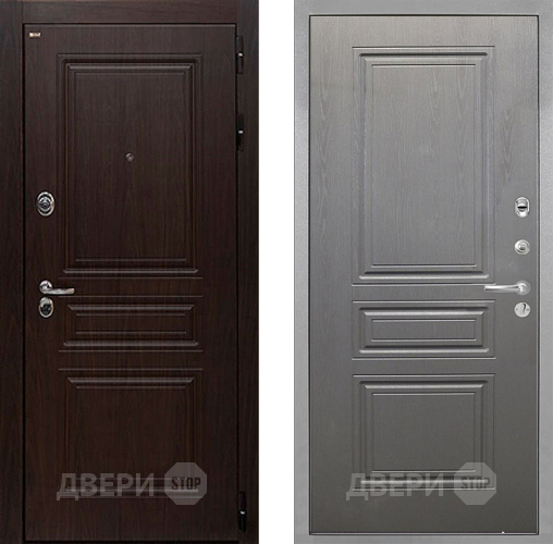 Входная металлическая Дверь Интекрон (INTECRON) Брайтон Тиковое Дерево ФЛ-243 Графит вуд дуб в Фрязино