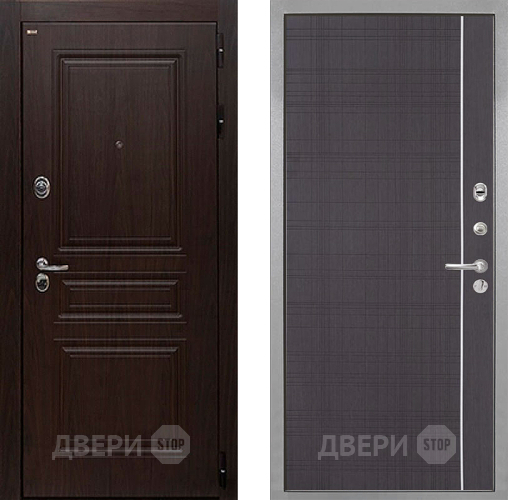 Входная металлическая Дверь Интекрон (INTECRON) Брайтон Тиковое Дерево В-07 с молдингом Венге в Фрязино