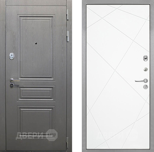 Дверь Интекрон (INTECRON) Брайтон Графит Лучи-М Софт милк в Фрязино