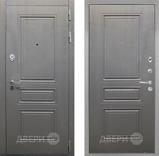 Входная металлическая Дверь Интекрон (INTECRON) Брайтон Графит ФЛ-243 Графит вуд дуб в Фрязино