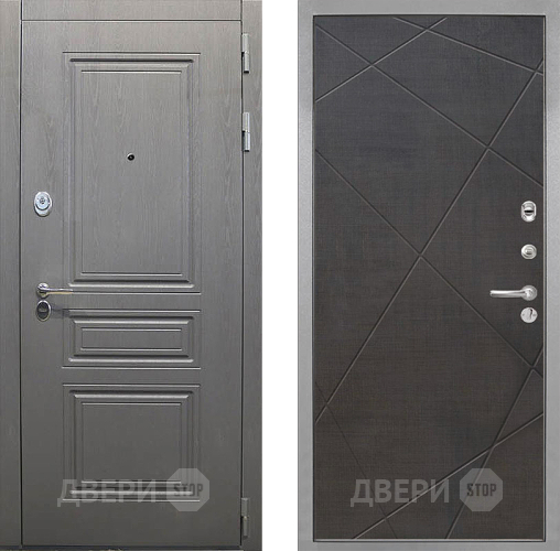 Входная металлическая Дверь Интекрон (INTECRON) Брайтон Графит Лучи-М Венге распил кофе в Фрязино