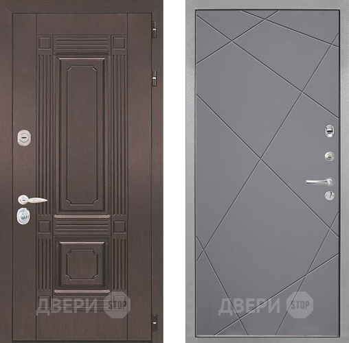 Входная металлическая Дверь Интекрон (INTECRON) Италия Лучи-М Графит софт в Фрязино