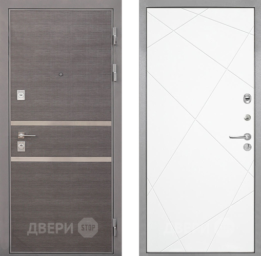 Входная металлическая Дверь Интекрон (INTECRON) Неаполь Лучи-М Софт милк в Фрязино