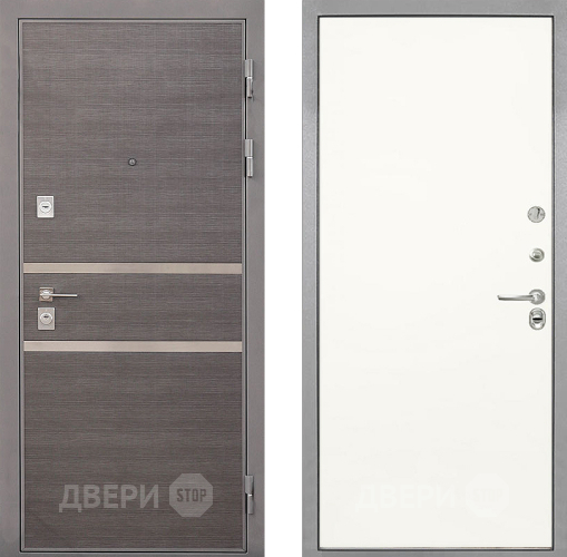 Входная металлическая Дверь Интекрон (INTECRON) Неаполь Гладкая Слоновая кость в Фрязино