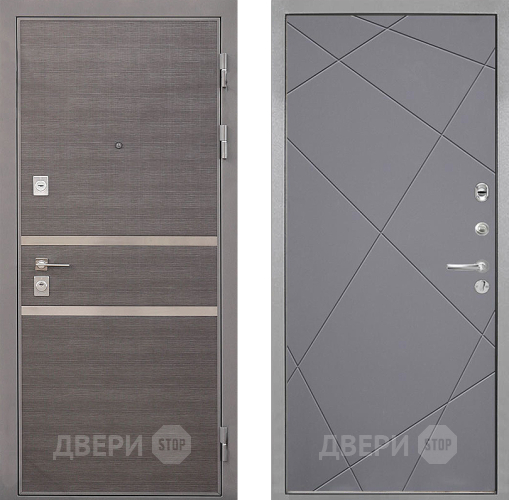 Входная металлическая Дверь Интекрон (INTECRON) Неаполь Лучи-М Графит софт в Фрязино