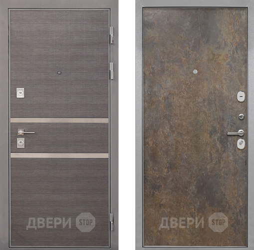Входная металлическая Дверь Интекрон (INTECRON) Неаполь Гладкая Гранж в Фрязино